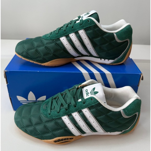 adidas Shoes - Adidas Adiracer Lo Green White Gum Quilted Suede‎ Sneakers Women 6 Men 5 NWB